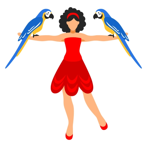 Party Supplies Parrot Performer Cutout | Carnival Circus Theme